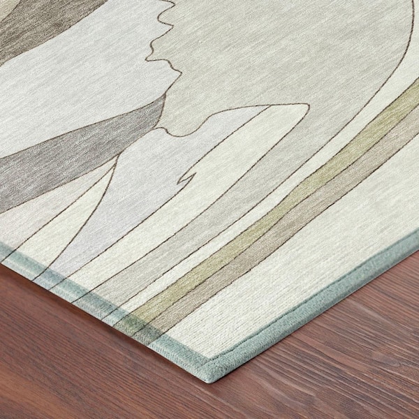 Chantille Machine Washable Indoor/Outdoor Abstract ACN2777 Ivory 10 ft. x 14 ft. Area Rug