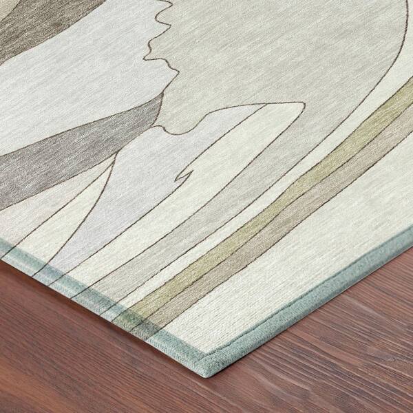 Chantille Machine Washable Indoor/Outdoor Abstract ACN2777 Ivory 3 ft. x 4 ft. Area Rug