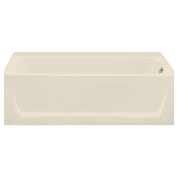Unbranded Ensemble 5 ft. Right Drain Soaking Tub in Almond