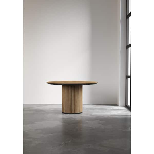 Bolivar Plus Natural Color Plus Wood Top Plus 51in Plus Double Pedestal Plus Dining Table Plus (Seats 8)