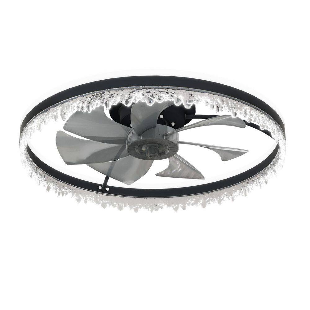 24 in. Indoor Reversible Ceiling Fan with Ice-Like Shade, Gray Blade and Remote Control price history on PriceWatchPro