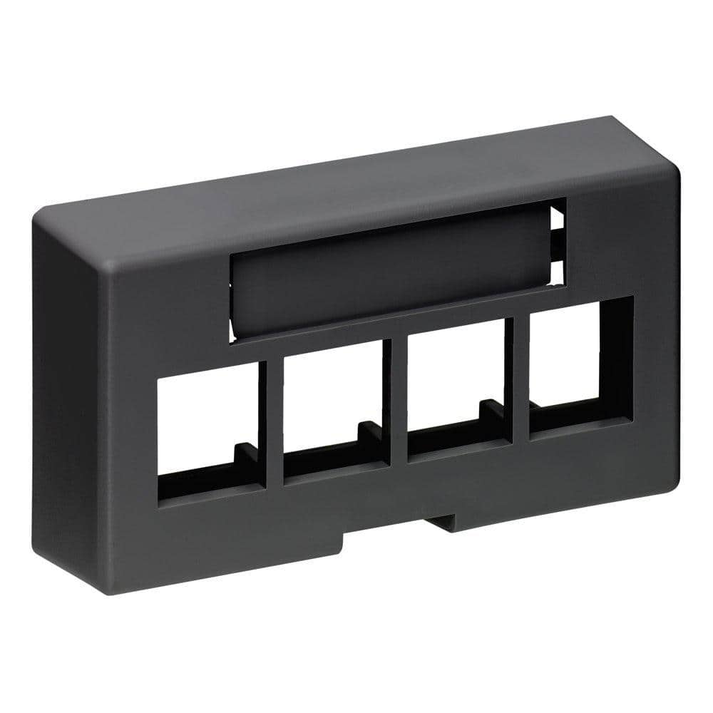 Leviton Black 1-Gang Audio/Video Wall Plate (1-Pack) 49910-EE4