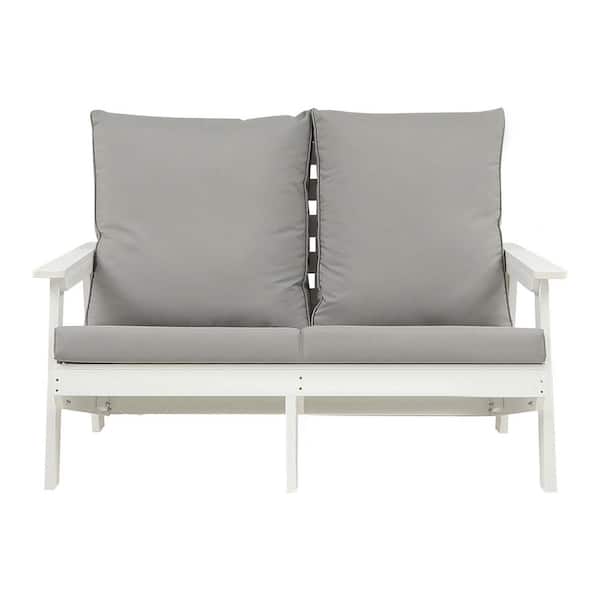 myhomore HIPS 3-Seater Wood Grain Outdoor Garden Couch, with
