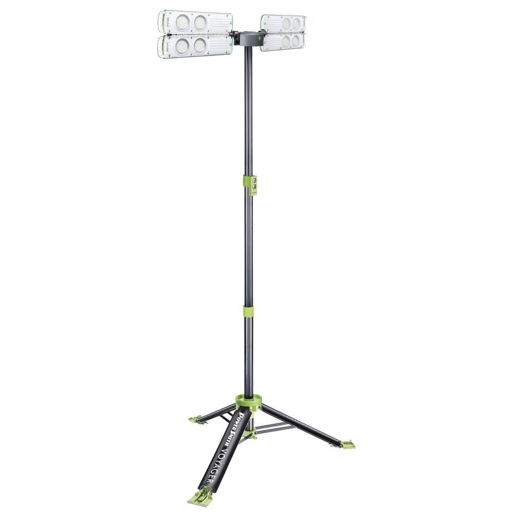 PowerSmith Voyager 6,000 Lumen Collapsible Weatherproof LED Work Light with  Remote Control, Anchors, Strap and Four Modes PVL6000A The Home Depot