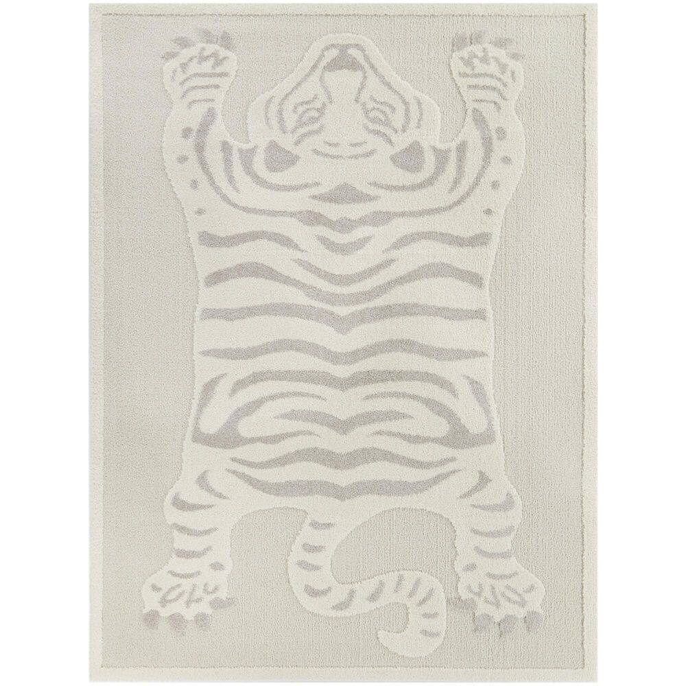 BALTA Tigre Cream 4 ft. 4 in. x 6 ft. Animal Print Area Rug 3101430