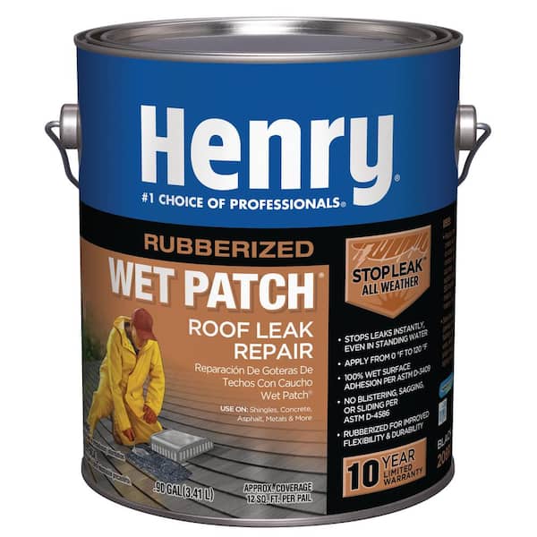 Henry 208R Rubberized Wet Patch Roof Cement Leak Repair - 0.90 Gallon