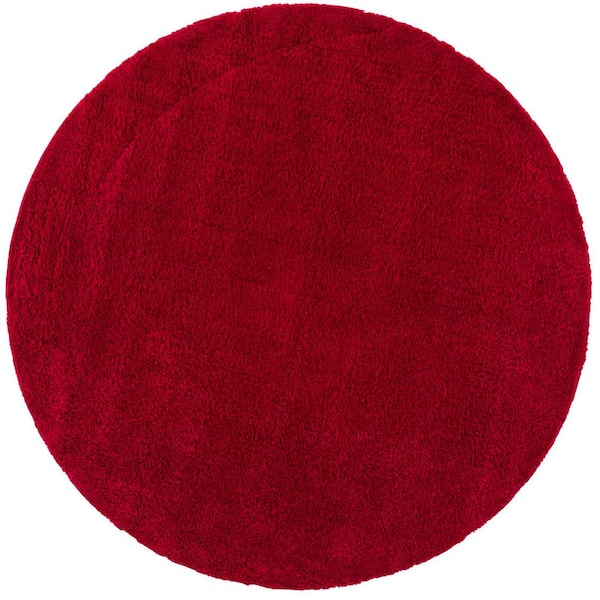 Unique Loom Solo Calabasas Red 6' 0 x 6' 0 Round Rug