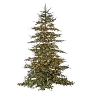 7.5 ft. Pre-Lit LED Natural Cut Monaco Pine Artificial Christmas Tree with Micro Lights