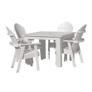 Hamilton White 5-Piece Recycled Plastic Square Outdoor Dining Set