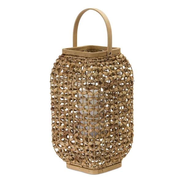Brown Natural Glass Candle Lantern Single-Pack
