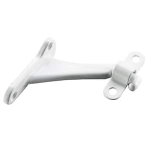 3 in. (76 mm) White Heavy-Duty Zamak Hand Rail Bracket for Flat Bottom Handrail