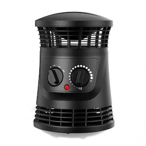 1500-Watt PTC Ceramic Heater with Thermostat, 360° Surround Space Heater for Indoor Use, Fan Only Mode