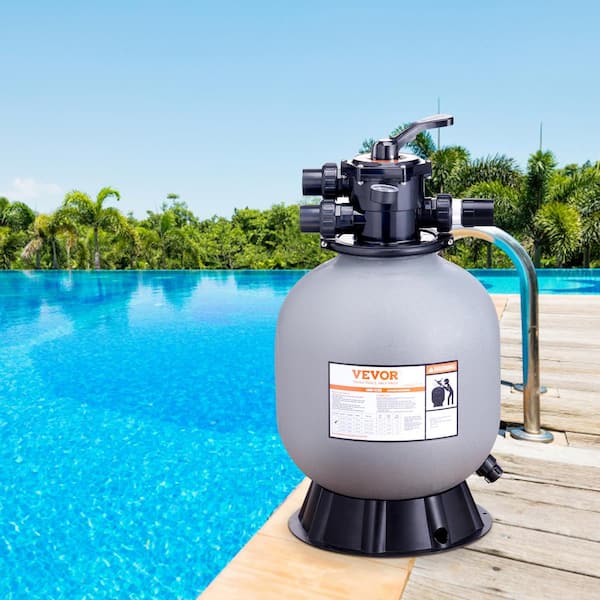 Sand Filter 19 in. Swimming Pool Sand Filter System 45 GPM with 7-Way Multi-Port Valve Filte Backwash Rinse Function