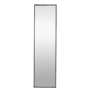 13.8 in. W x 48 in. H Rectangular Aluminium Framed Wall Bathroom Vanity Mirror in Black