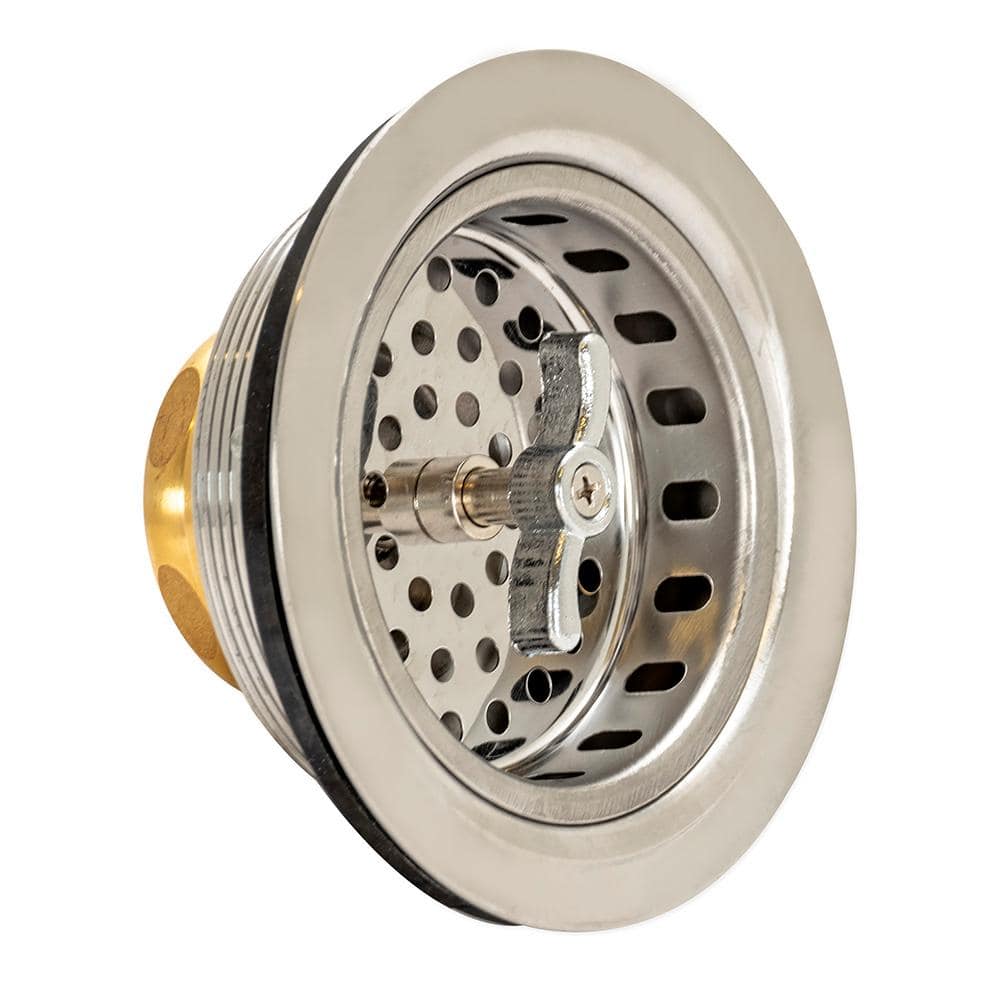 Stainless Steel Spin and Seal Kitchen Sink Strainer