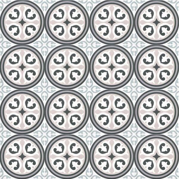 Monbleu Dutchen 8 in. x 8 in. Patterned Look Matte Porcelain Floor and Wall Tile Sample