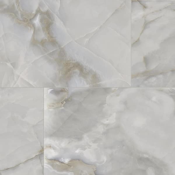 American Onyx Smoke 24 in. x 48 in. Matte Marble Look Porcelain Large Format Floor and Wall Tile (16 sq. ft. /Case)