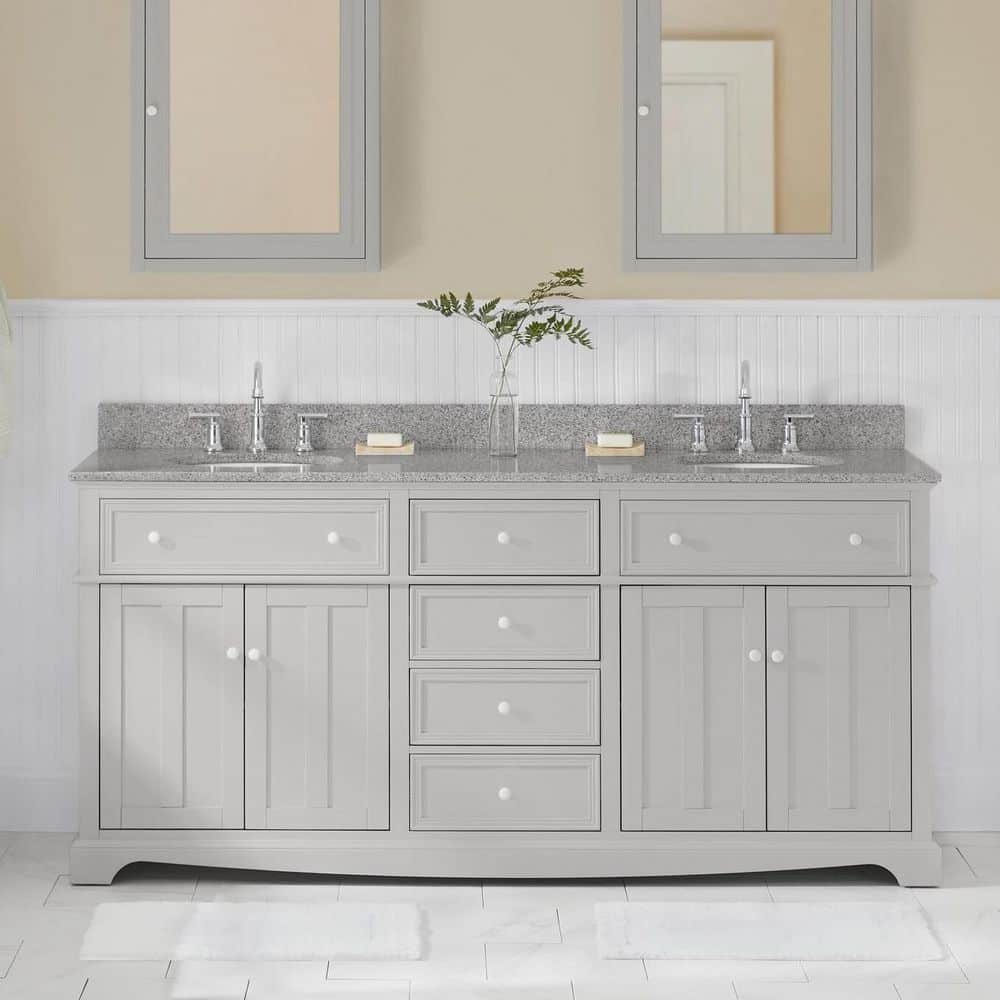 Home Decorators Collection Fremont 72 in. Double Sink Freestanding