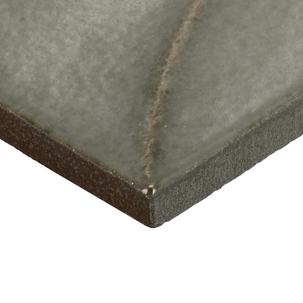 Marazzi Terramater Lichen 3-1/2 in. x 15 in. Glossy Porcelain Wavy