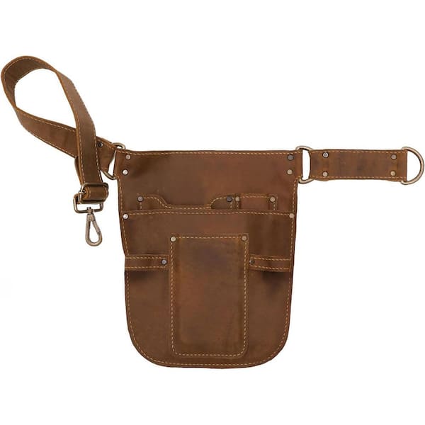 Women's Leather Utility Belt Garden Tool Pouch Gardening holster with pockets Adjustable Waist Strap Small Size