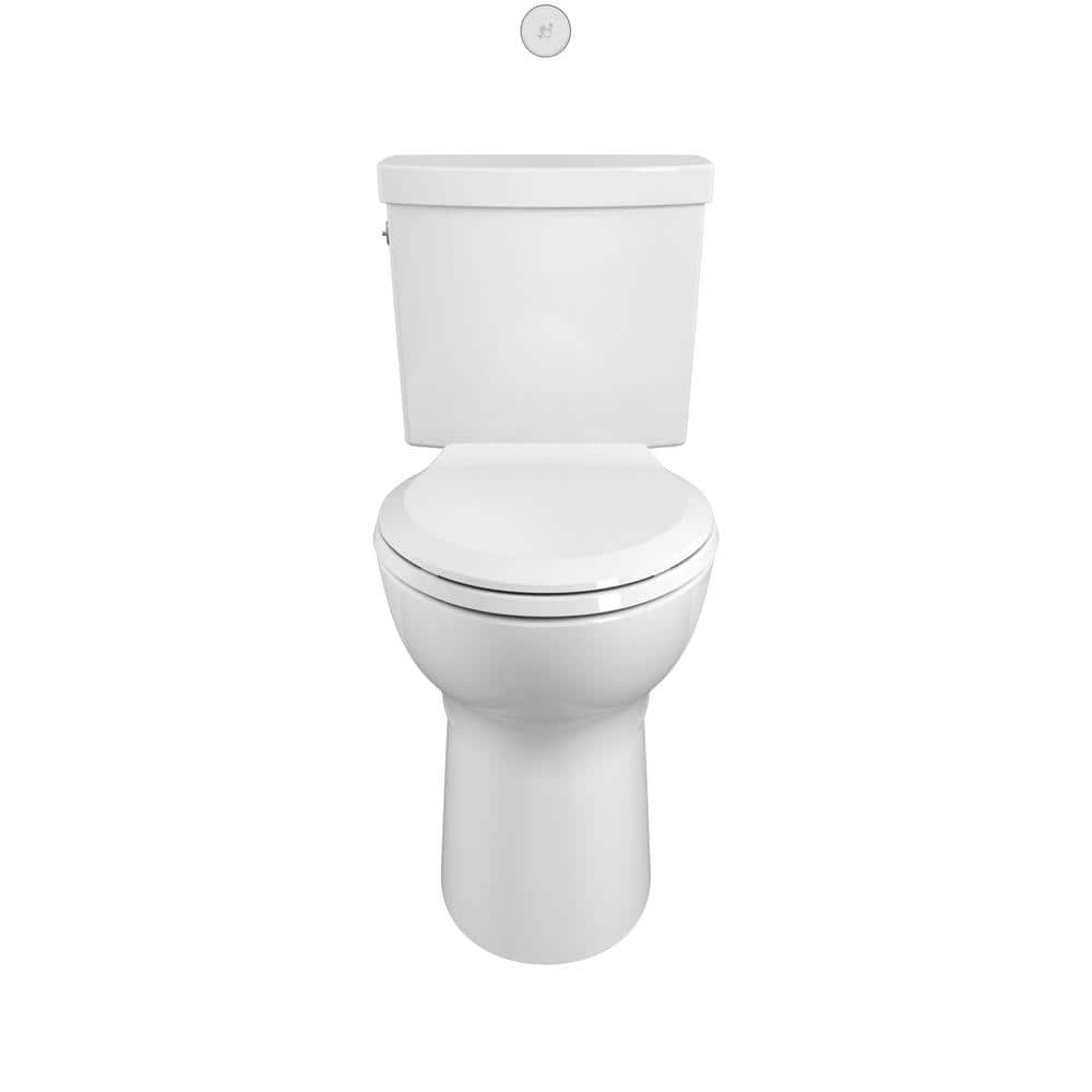 Cadet Touchless 2-piece 1.28 GPF Single Flush Elongated Toilet in White, Seat Included -  American Standard, 580AA709.020