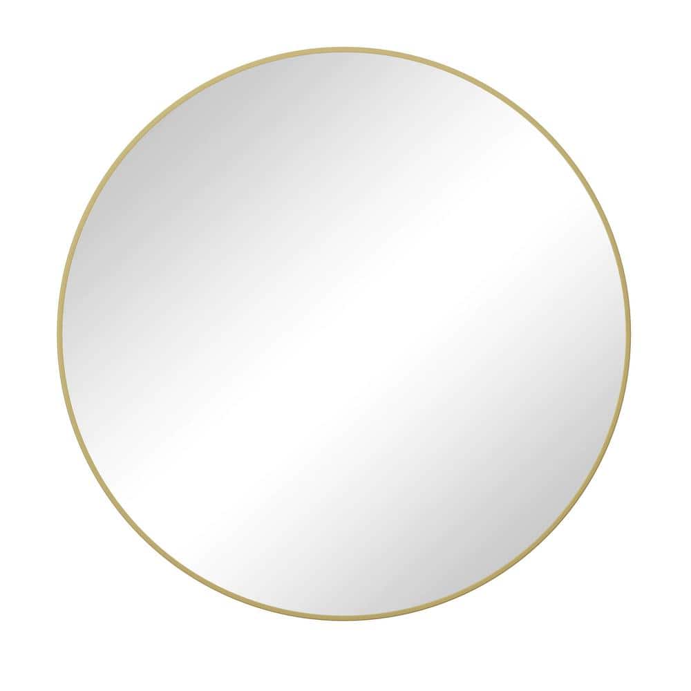 42 in. W x 42 in. H Round Metal Framed Wall Bathroom Vanity Mirror in