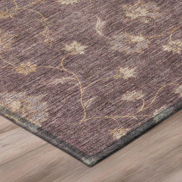 Chantille Machine Washable Indoor/Outdoor Abstract ACN3076 Plum 8 ft. x 10 ft. Area Rug