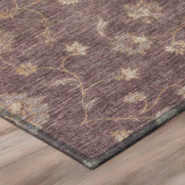 Chantille Machine Washable Indoor/Outdoor Abstract ACN3076 Plum 9 ft. x 12 ft. Area Rug