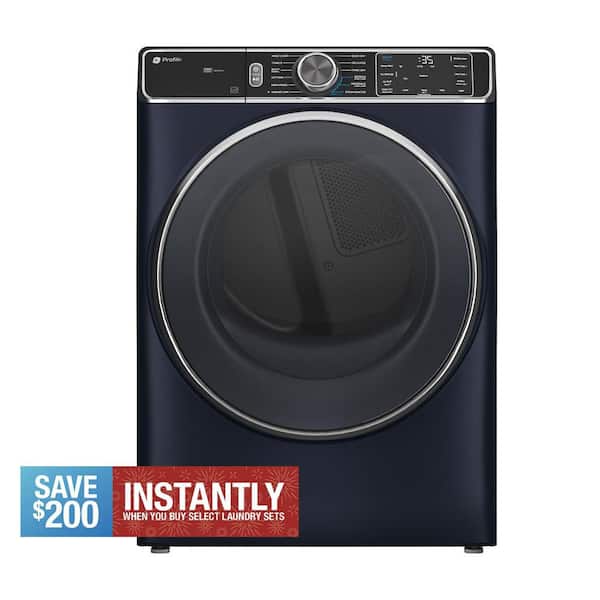 Profile 7.8 cu. ft. vented Gas Dryer in Sapphire Blue with Steam and Sanitize Cycle, ENERGY STAR
