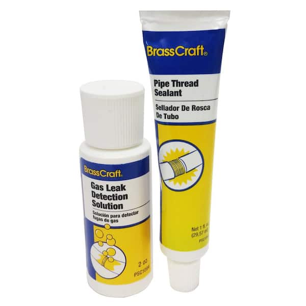 BrassCraft Seal N Check Kit Gas Leak Detector Solution (2 oz. Bottle) and Pipe Thread Sealant (1 oz. Bottle)