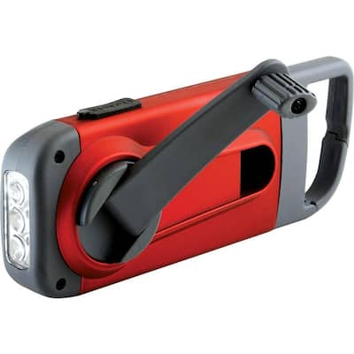 American Red Cross Clip Ray Crank-Powered, Clip-On LED Flashlight and Smartphone Charger