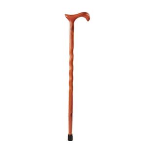 Adjustable Height Folding Walking Cane with a Round Crook Handle