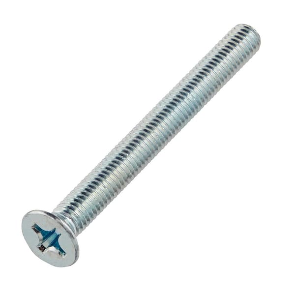 M6-1.0x60mm Zinc Flat Head Phillips Drive Machine Screw 1-Piece