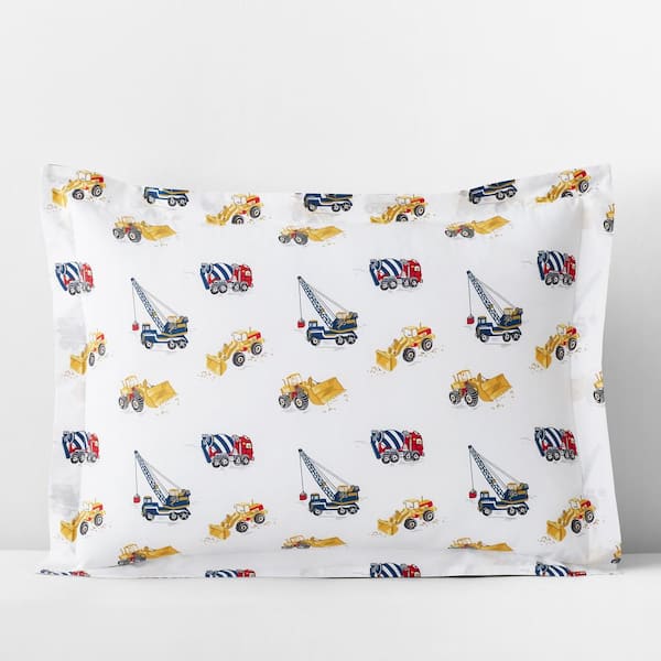 Company Kids Builder's Site Multicolored Organic Cotton Percale Standard Sham