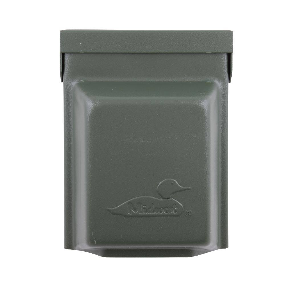 Green Metallic Outdoor Power Outlet with Switch and GFCI