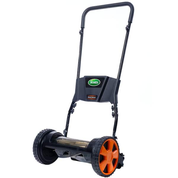 Live - 15-Inch 5-Blade Manual Lawn Mower, Push Reel Lawn Mower