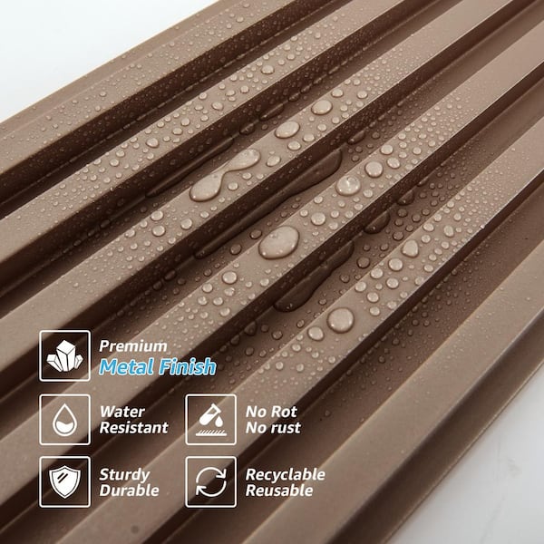Art3d Bronze Radiance 0.7in. x 8-1/2 ft. x1/2ft. Water Resistant