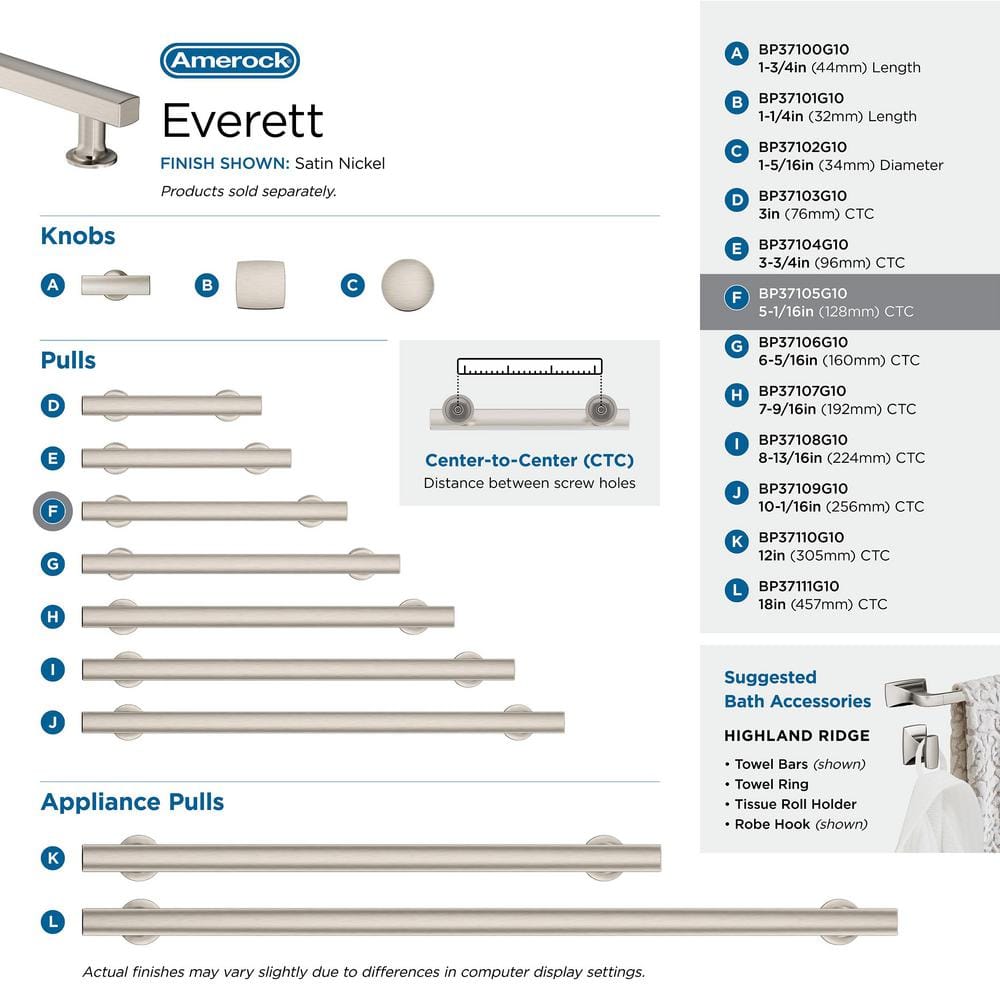 Satin Nickel 5-1/16 Inch Modern Cabinet Pull
