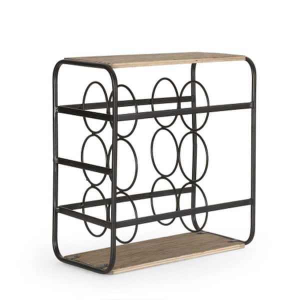 WarmieHomy 6-Bottle Countertop Wooden Wine Rack
