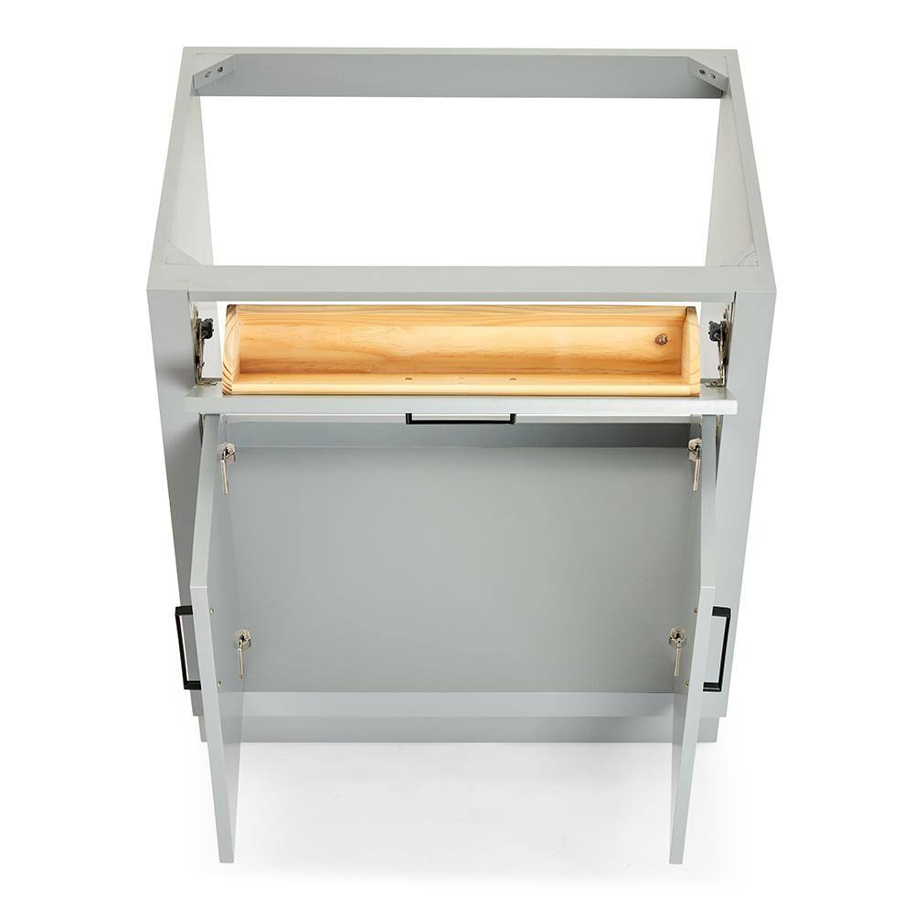 Hepburn 30" Gray Hardwood Single Freestanding Vanity Cabinet