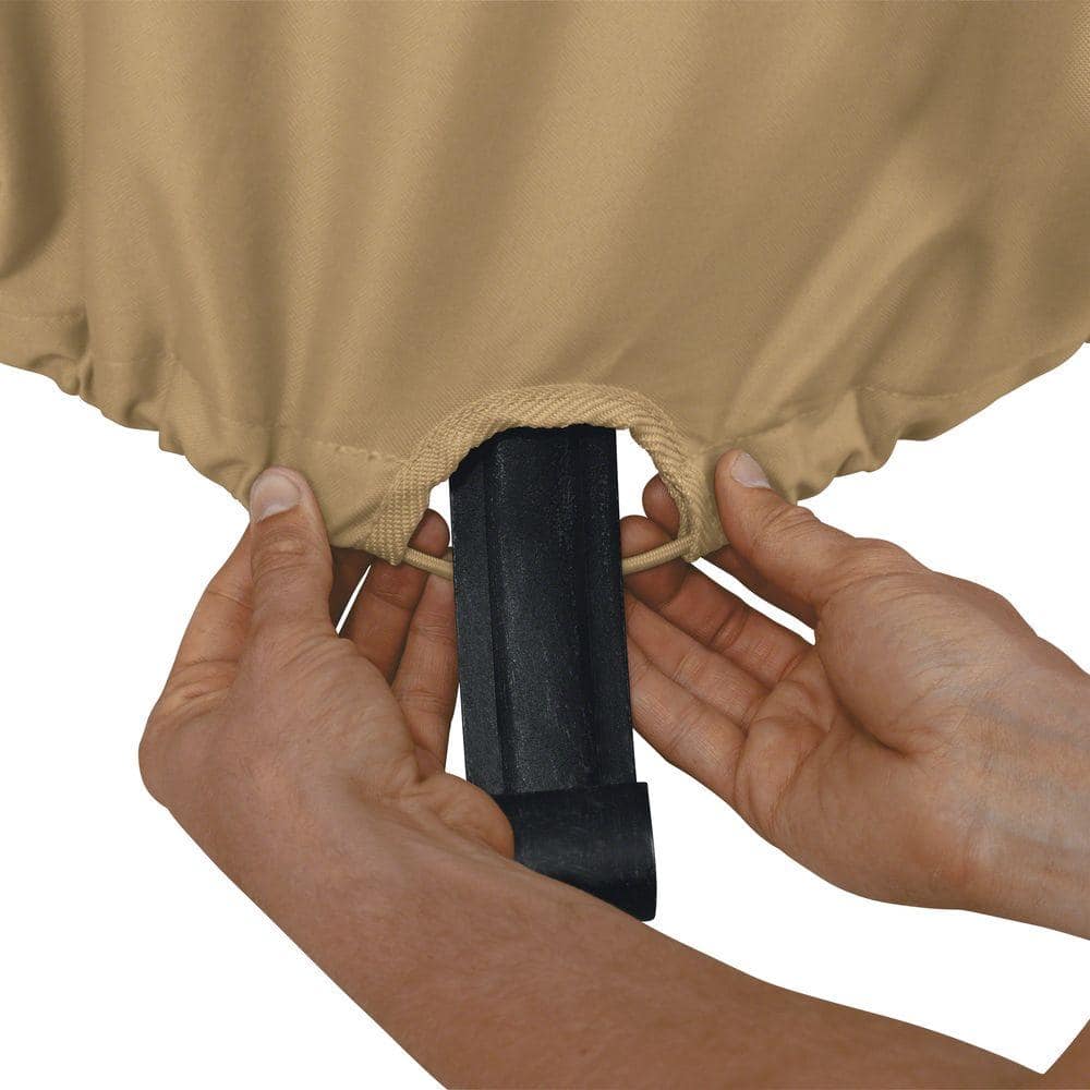 Sand Water-Resistant Square Fire Pit Cover with Air Vents