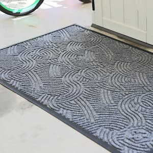 5 ft. W x 3 ft. L Grey Ash Polyester Rubber Garage Flooring Mat