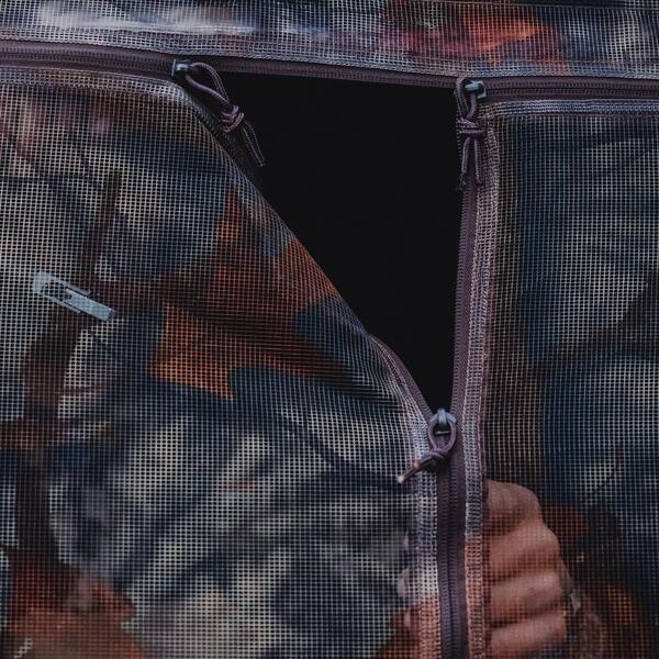 Barronett Blinds Grounder 350 Hunting Blind - 3-Person Pop-Up Hub Design With Bloodtrail Woodland Camo