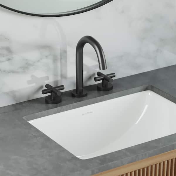 Swiss Madison Ivy 8 in. Widespread Double Handle Bathroom Faucet in Matte Black