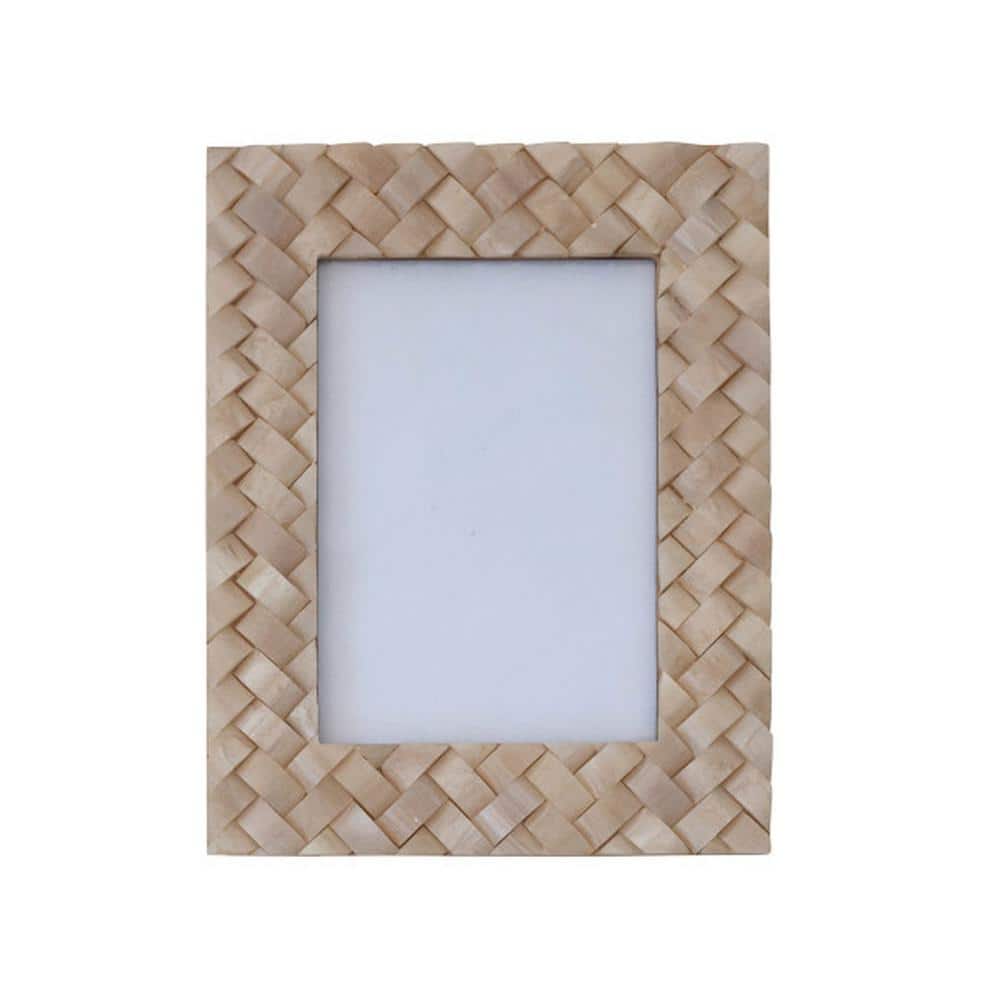 Ivory Woven Resin 7.5" x 9.5" Photo Frame