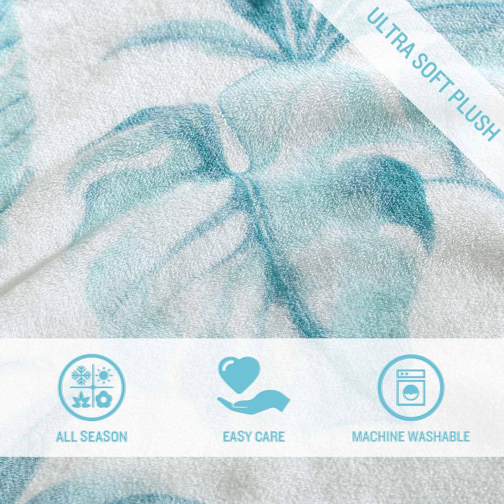 Waimea Bay Green Ultra Soft Plush Fleece Throw Blanket 50" x 70"