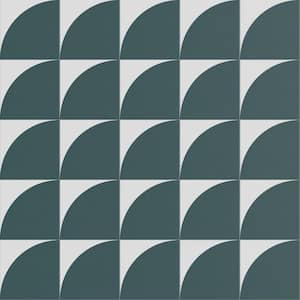 Stacy Garcia Tori Deco Teal 7.87 in. x 7.87 in. Matte Porcelain Floor and Wall Tile (11.19 sq. ft./Case)