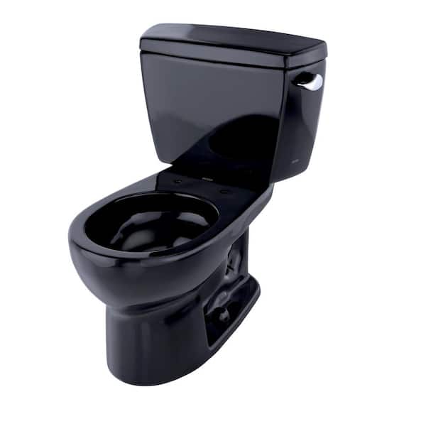 TOTO Drake 2-Piece 1.6 GPF Single Flush Round Toilet with Right Hand Trip Lever in Ebony