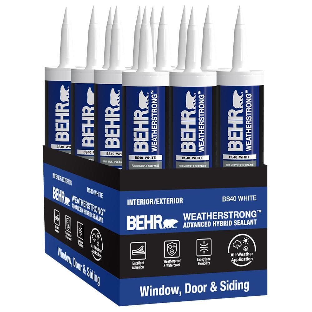 Weatherstrong 9.5 fl. oz. White Interior/Exterior Window and Door Advanced 