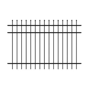 4 ft. H x 6 ft. W Osprey Black Aluminum Fence Panel